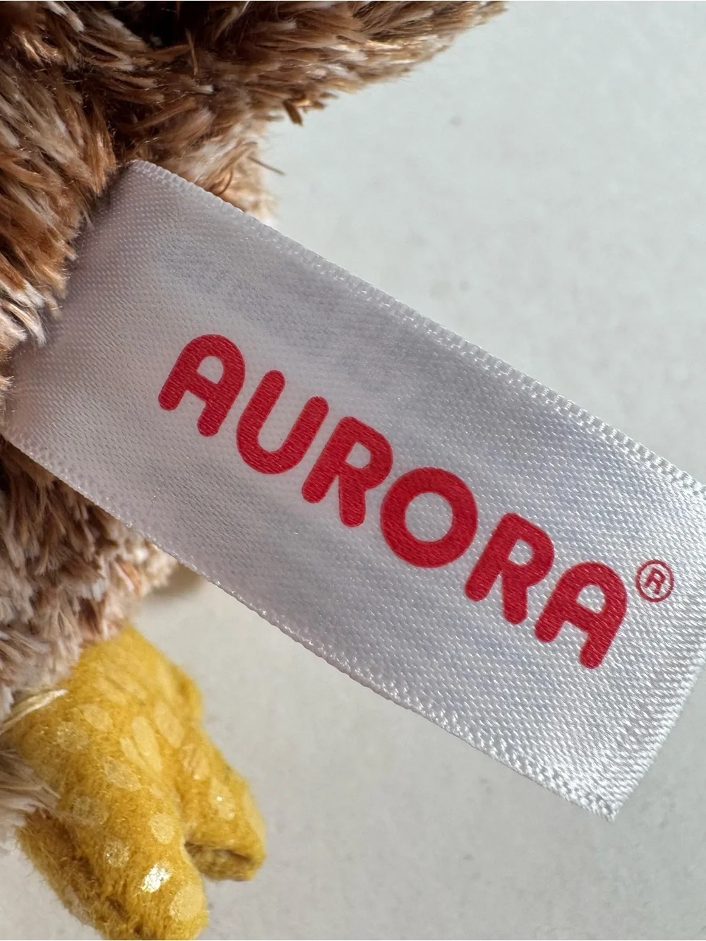 Aurora Plush Flopsies Osmond Owl Brown Beanie 7